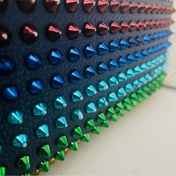 Christian Louboutin Rainbow Stud Panettone Zippered Wallet ☆ RARE ☆ SALE ☆ - Picture 3 of 16